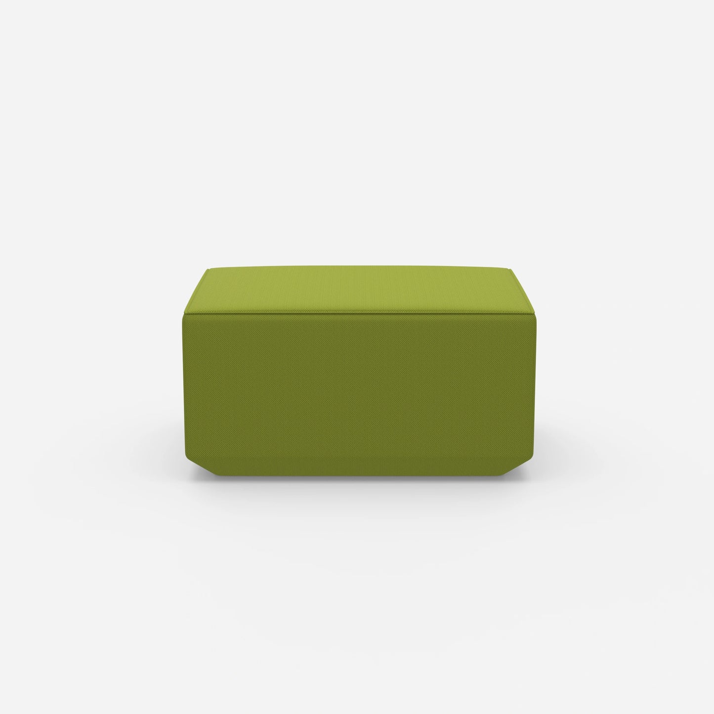 Pouf di seduta in verde da davanti