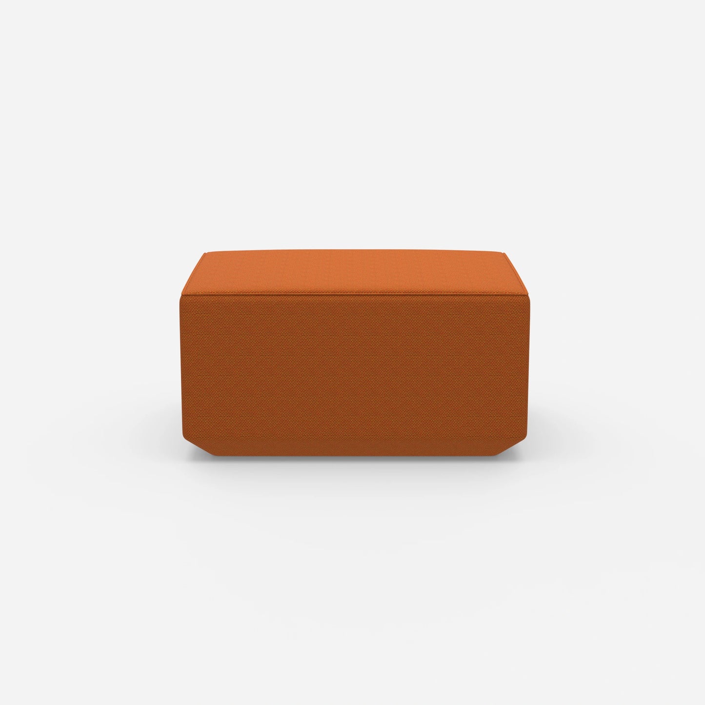 Pouf di seduta in arancione da davanti