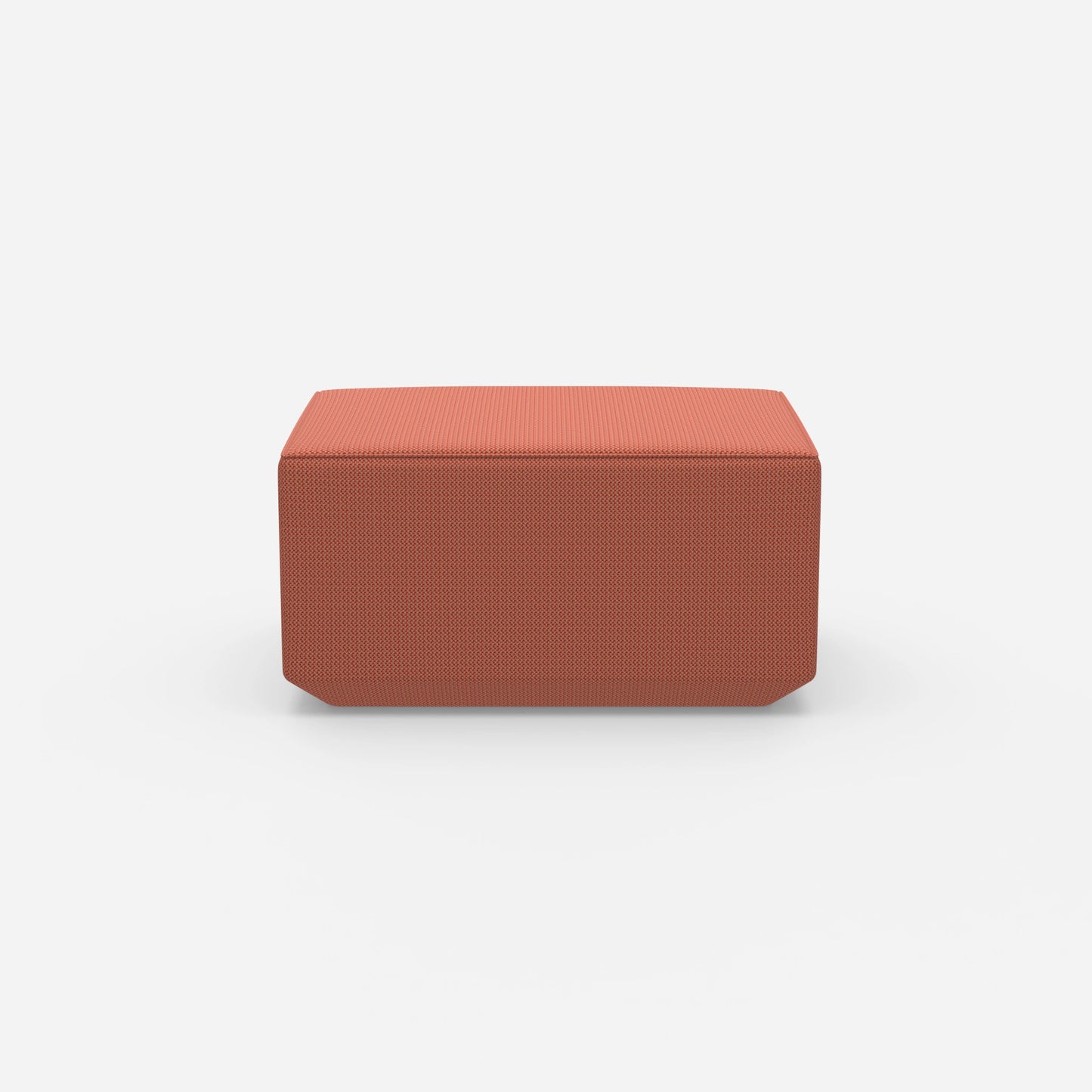 Pouf di seduta in arancione da davanti