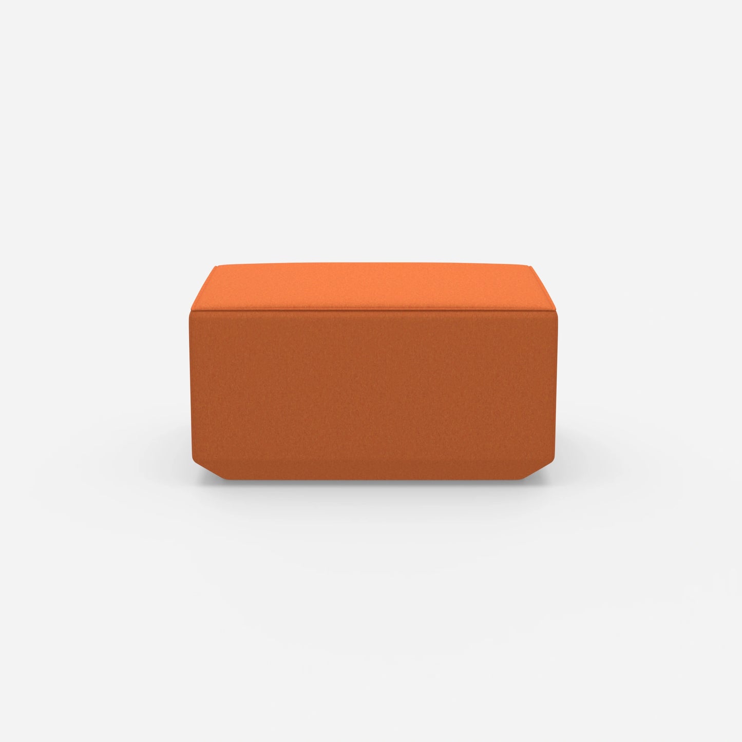 Pouf di seduta in arancione da davanti