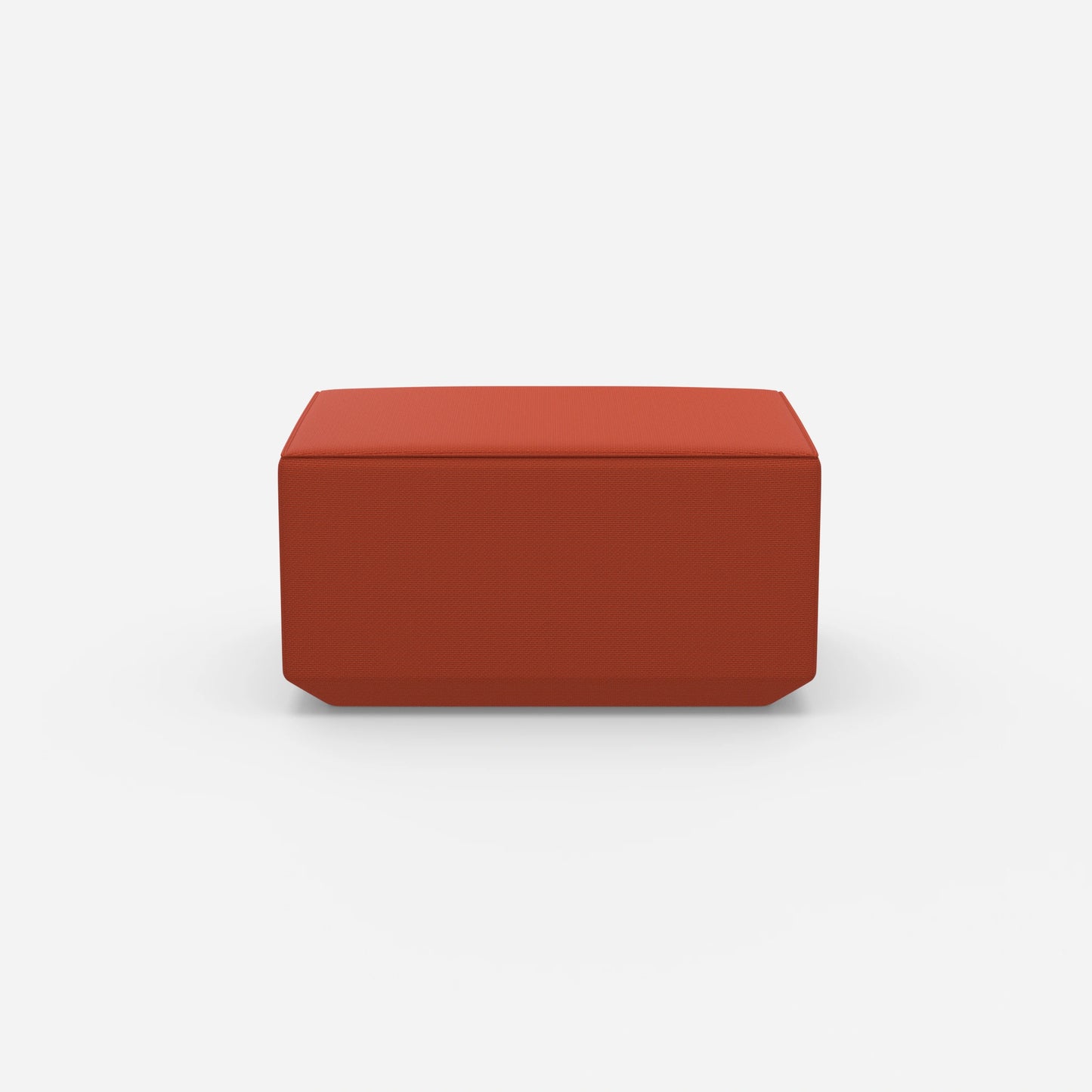 Pouf di seduta in arancione da davanti