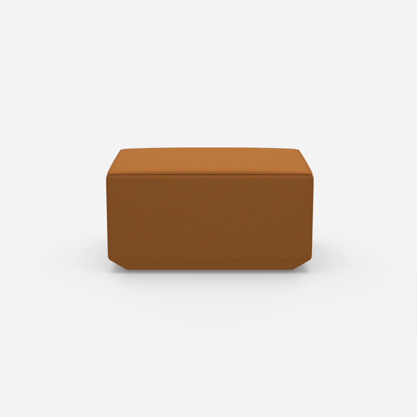 Pouf di seduta in arancione da davanti
