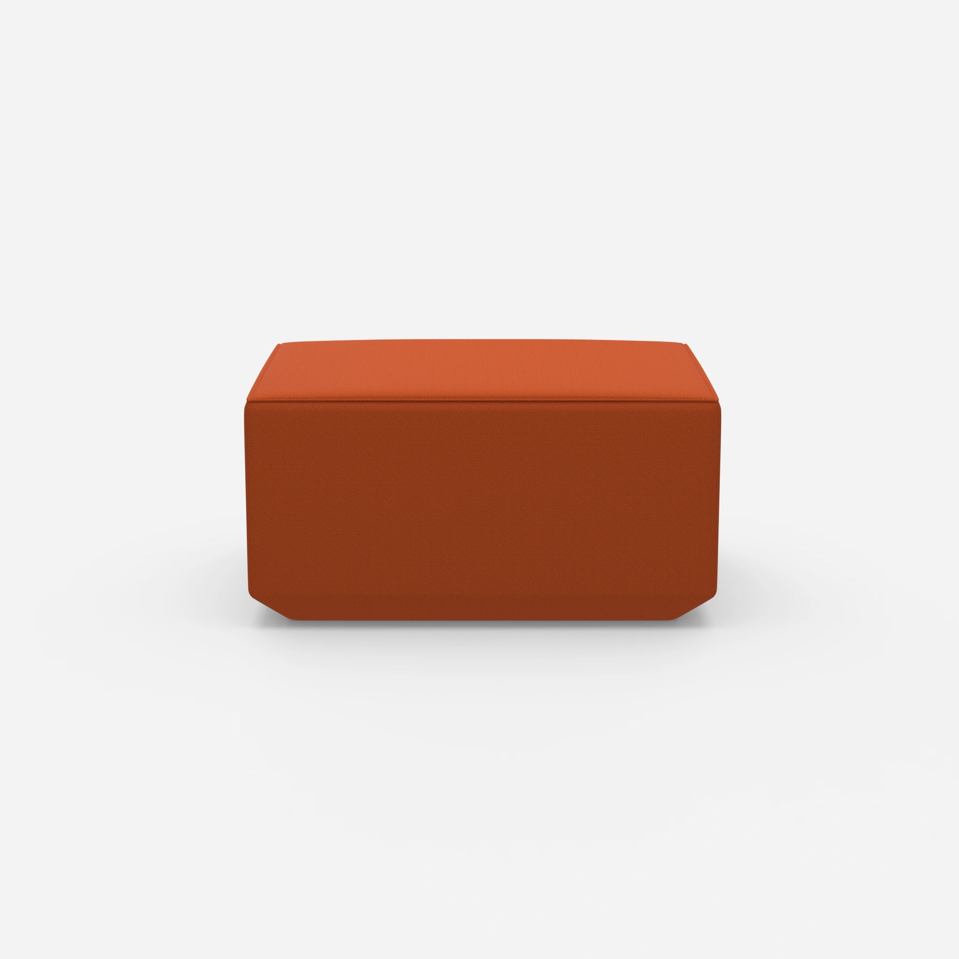 Pouf di seduta in arancione da davanti